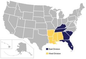 Location of teams in {{{title}}}