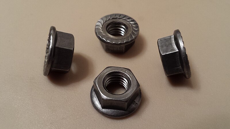 File:Serrated hex flange nut.jpg