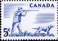 Canada 5 cents Chasse 1957