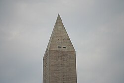 The top of the monument.