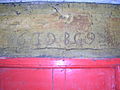 Non-structural marriage stone lintel at 'The Hill' farm, Dunlop, East Ayrshire, Scotland