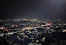 Night-view of Dewas City from Tekri Hilltop