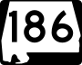 State Route 186 marker