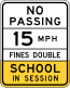 School zone speed limit sign, Arizona