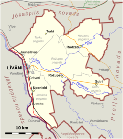 Location of Līvāni Municipality