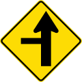 Side road on the left with priority