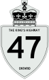 King's Highway 47 marker