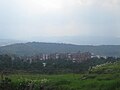 Looking southwest from the top of the pyramid with the Villa Olimpica (now housing) built for the 1968 Summer Olympics