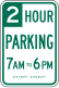 Parking with time restrictions, California