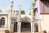 Mosque building with two minarets