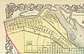 A map from the 1850s showing the streets of Portland, the slanted orientation is noticeably different than that of encroaching Louisville's