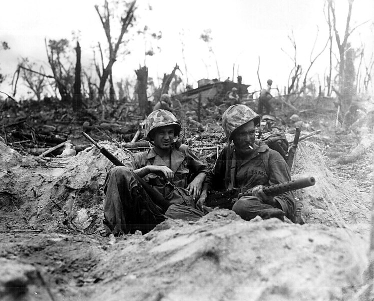 Archivo:Resting on Peleliu Island.jpg