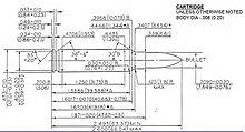 SAAMI dimensional drawing of .300 Savage Cartridge