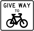 (R2-V111) Give Way to Bicycles (Used in Victoria)