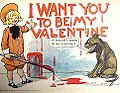 Buster Brown Valentine postcard by Richard Felton Outcault, early years of 20th century