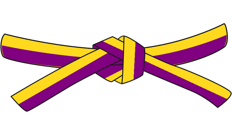 File:Judo purple yellow belt.svg