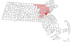 Location in Massachusetts