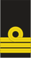 Insignia de capitán de fragata de la Marina de Brasil.