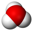 Ball-and-stick model of the hydronium cation