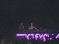 Krewella performing live in December 2012.