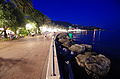 Rapallo promenade at night