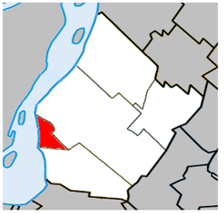 Location within the Urban Agglomeration of Longueuil