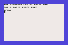 BASIC program memory is reduced by the 8 KB used by the cartridge.