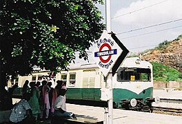 Train arriving at the station