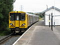 A Mersyerail Class 508 waits with a service to Liverpool.