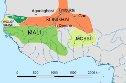 Area occupied by Mossi Kingdoms, c. 1530