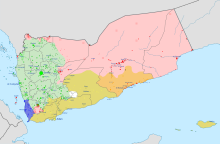 Map of the Yemeni Civil War