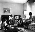 Image 59Family watching TV, 1958 (from History of television)