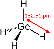 Structural formula of germane