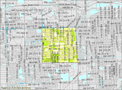 U.S. Census Bureau map showing CDP boundaries