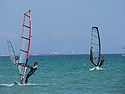 Windsurfistas en Punta Paloma