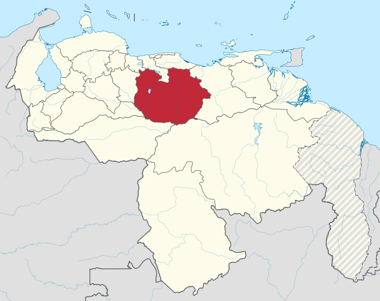 Archivo:Guarico in Venezuela (+claimed).svg