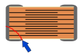 „Open-Mode-Design" MLCC chip, a break only reduces the capacitance value