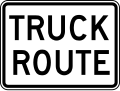 Truck Route sign