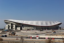 Exterior view of the stadium in July 2017