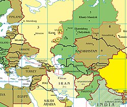 Pakistan Standard Time in relation to bordering nations.