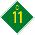 C11 road shield}}