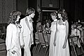 Image 111A couple at prom in late 1970s: Powder Tuxedo and sleeved dress. (from 1970s in fashion)