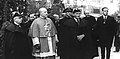 Image 6Enthronement as Co-Prince in 1942 of Bishop Ramón Iglesias (centre). The local comite was led by Francesc Cairat (left), the First General Syndic with the longest regencie, from 1936 to 1960. (from Andorra)