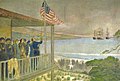 Image 19Forces raising the U.S. flag over the Monterey Customhouse following their victory at the Battle of Monterey (from History of California)