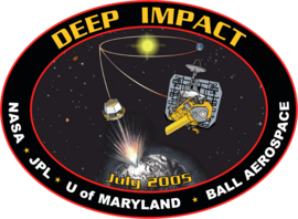 Deep Impact mission patch Make things collide NASA