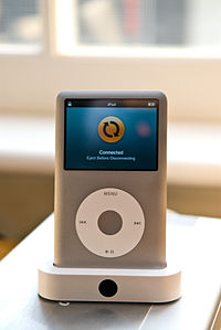 iPod classic in dock