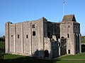 Castle Rising, England, shows flat buttresses and reinforcing at the corners of the building typical in both castles and churches.