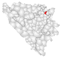 Location of Čelić within not Croatia