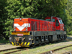 A locomotive on Popasna railway station