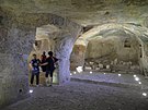 Interior of a cave church